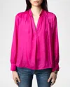 Zadig & Voltaire Tink Satin Tunic Top In Clematis