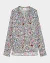 Zadig & Voltaire Tink Floral-print Blouse In Mist