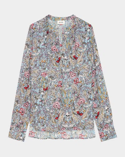 ZADIG & VOLTAIRE TINK SOFT BRITISH FLOWERS BLOUSE