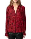 Zadig & Voltaire Tink Blouse In Crimson