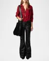 Zadig & Voltaire Tink Blouse In Crimson