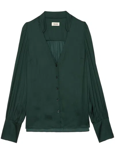 Zadig & Voltaire Tinous Satin Blouse In Peaks