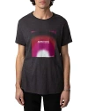 Zadig & Voltaire Toby Flamme Photoprint Tee In Anthracite