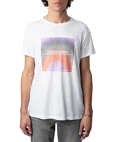 Zadig & Voltaire Toby Flamme Photoprint Tee In White