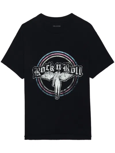 Zadig & Voltaire Tommer Strass T-shirt In Black