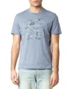 Zadig & Voltaire Tommy Graffiti Logo Graphic Tee In Stormy