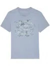 Zadig & Voltaire Tommy Graffiti Logo Graphic Tee In 蓝色