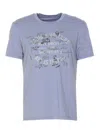 Zadig & Voltaire Tommy Graffiti Logo Graphic Tee In Blue