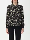 Zadig & Voltaire Floral-print Crepe Blouse In Black