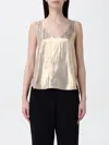 Zadig & Voltaire Womens Gold Tarys Iridescent Satin Top In Gold