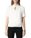 Zadig & Voltaire Topher Satin Blouse In Flake