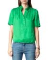 Zadig & Voltaire Topher Satin Top In Gazon