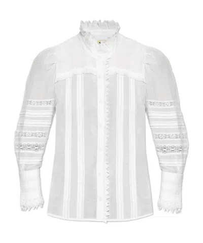 Zadig & Voltaire Trevy Pintuck-detailing Shirt In White