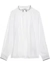 Zadig & Voltaire Womens Judo Troene Oversized-fit Cotton-blend Blouse In White