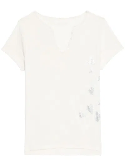 Zadig & Voltaire Tunisien T-shirt In Ecru