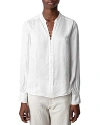Zadig & Voltaire Twina Satin Pullover Shirt In Judo