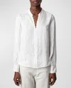 Zadig & Voltaire Twina Satin Pullover Shirt In Judo