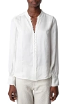 ZADIG & VOLTAIRE TWINA SATIN PULLOVER SHIRT