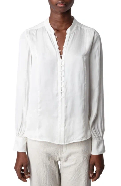 ZADIG & VOLTAIRE ZADIG & VOLTAIRE TWINA SATIN PULLOVER SHIRT