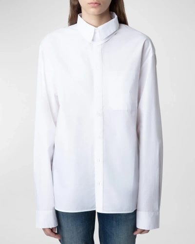 Zadig & Voltaire Tyrone Cotton Button-up Shirt In Judo