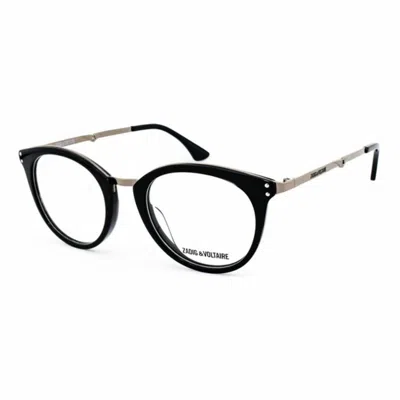 Zadig & Voltaire Unisex' Spectacle Frame  Vzv116 480700 Gbby2 In Black