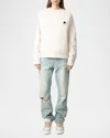 Zadig & Voltaire Upper Mo Heart Cotton Blend Sweatshirt In Light Sugar
