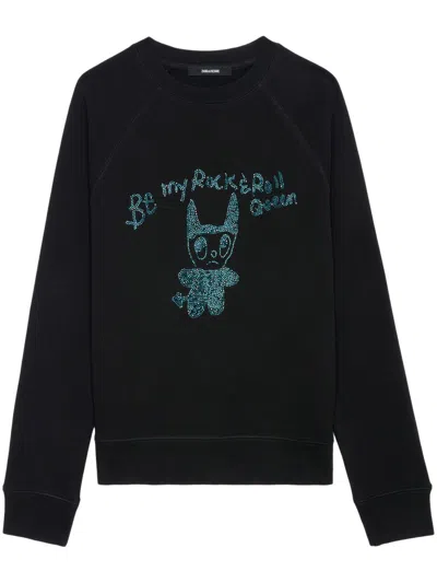 ZADIG & VOLTAIRE UPPER STRASS SWEATSHIRT