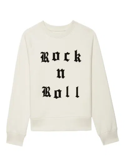 Zadig & Voltaire Kids' Slogan-print Sweatshirt In Neutrals