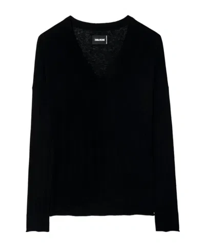 Zadig & Voltaire V-neck Sweater In Black