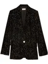 Zadig & Voltaire Valse Glitter Dots Velvet Blazer In Black
