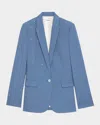 Zadig & Voltaire Valse Star Embellished Single-breasted Blazer In Surf