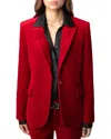 Zadig & Voltaire Vavy Velvet Blazer In Velvet