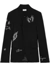 Zadig & Voltaire Very Crystal Motif Blazer In Black