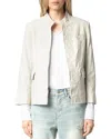 Zadig & Voltaire Veryn Cuir Froisse Leather Jacket In Judo