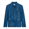 Zadig & Voltaire Verys Crinkled Leather Blazer In Overseas