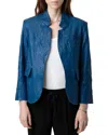 Zadig & Voltaire Verys Crinkled Leather Blazer In Overseas