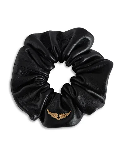 Zadig & Voltaire Vice Chouchou Scrunchie In Noir