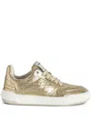 Zadig & Voltaire Womens Wings Metallic-leather Low-top Trainers Gold In Gold