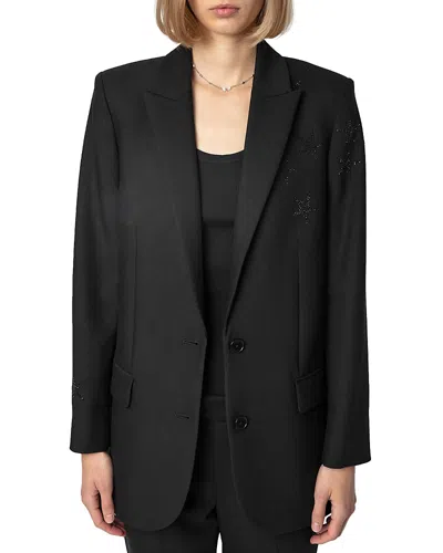 ZADIG & VOLTAIRE VIVA STRASS STAR BLAZER
