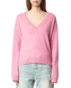 Zadig & Voltaire Womens Phlox Rivy Embroidered-wings Cashmere Jumper In Phlox