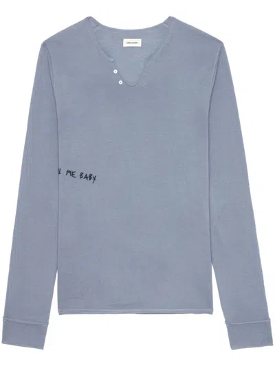 Zadig & Voltaire We Wording Jumper In Blue