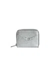 Zadig & Voltaire Wings-appliqué Wallet In Gray
