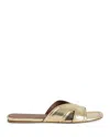 Zadig & Voltaire Womens Gold Azora Metallic-leather Mules Eur 40 / 7 Uk