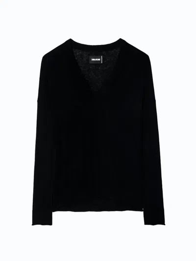 Zadig & Voltaire Women's Brumy Cashmere V-neck Sweater In Black