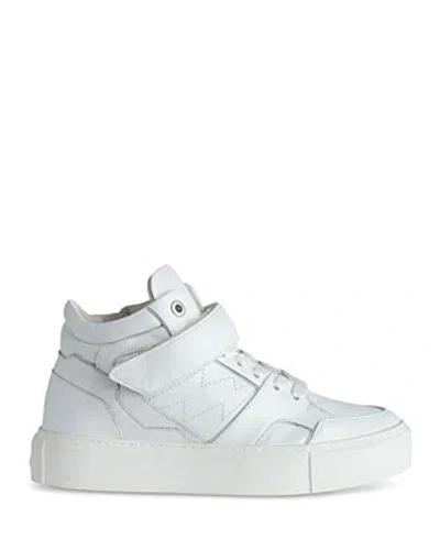 ZADIG & VOLTAIRE WOMEN'S FLASH CHUNKY LACE UP MID TOP SNEAKERS