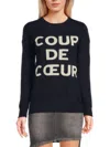 Zadig & Voltaire Women's Gaby Graphic Wool & Cashmere Sweatshirt In Navy