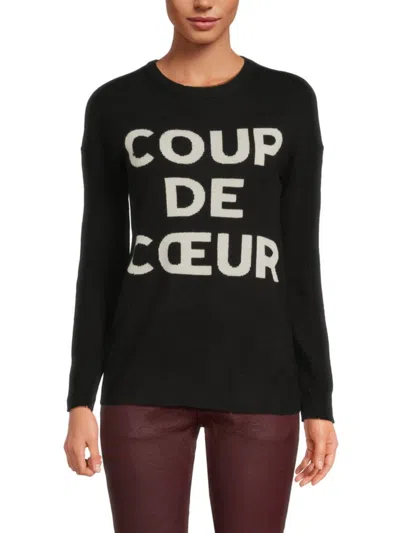 Zadig & Voltaire Women's Gaby Graphic Wool & Cashmere Sweatshirt In Noir