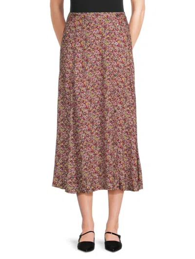 Zadig & Voltaire Women's June Print A-line Midi Skirt In Rose