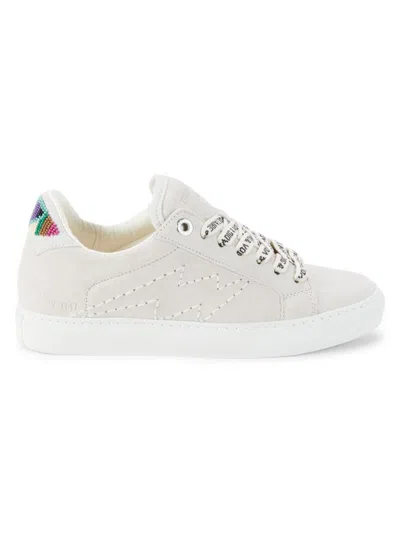 Zadig & Voltaire Women's La Flash Beaded Sneakers In White