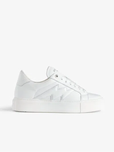 Zadig & Voltaire Zadig&voltaire Womens Blanc La Flash Chunky-sole Low-top Leather Trainers In White
